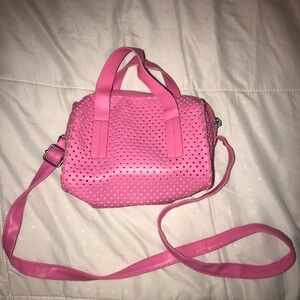 Pink Perforated Women's Handbag